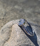 Platinum c.1920's 1.34ct European cut diamond antique engagement wedding ring