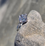 Platinum c.1920's 1.34ct European cut diamond antique engagement wedding ring