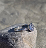 Platinum c.1920's 1.34ct European cut diamond antique engagement wedding ring