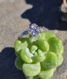 Platinum c.1920's 1.34ct European cut diamond antique engagement wedding ring