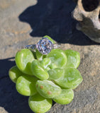 Platinum c.1920's 1.34ct European cut diamond antique engagement wedding ring