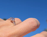 Platinum c.1920's 1.34ct European cut diamond antique engagement wedding ring