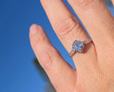 Platinum c.1920's 1.34ct European cut diamond antique engagement wedding ring