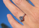 Platinum c.1920's 1.34ct European cut diamond antique engagement wedding ring