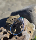 18k white gold emerald filigree BELAIS c.1920's ring