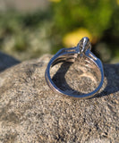 14k white gold vintage marquise & baguette diamond engagement ring bridal set