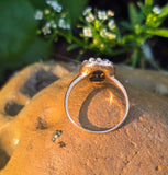 14k gold amethyst & pearl antique ring