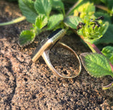 14k gold Art Deco onyx and diamond antique ring