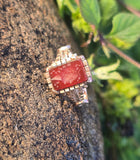 14ct gold Victorian carved carnelian intaglio ring