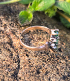 10k gold Victorian pearl & green doublet ring