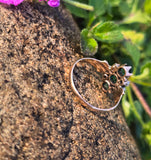 10k gold Victorian pearl & green doublet ring