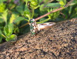 10k gold Victorian pearl & green doublet ring