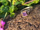 14k gold amethyst filigree antique ring