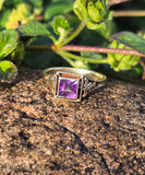 14k gold amethyst filigree antique ring