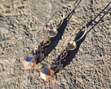 10k gold Victorian leaf motif antique estate earrings