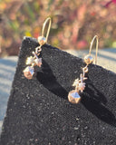 10k gold Victorian leaf motif antique estate earrings