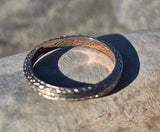 18k white gold engraved Art Deco  mm engraved estate band