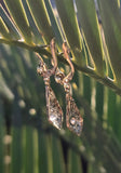 9ct two-tone gold old cut diamond c.1920's earrings