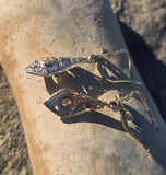 9ct two-tone gold old cut diamond c.1920's earrings