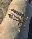 9ct two-tone gold old cut diamond c.1920's earrings