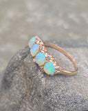 15ct gold Victorian opal & diamond antique ring