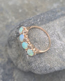 15ct gold Victorian opal & diamond antique ring