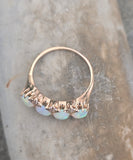 15ct gold Victorian opal & diamond antique ring