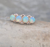 15ct gold Victorian opal & diamond antique ring