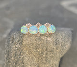 15ct gold Victorian opal & diamond antique ring