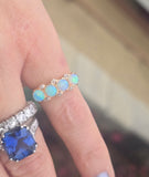 15ct gold Victorian opal & diamond antique ring