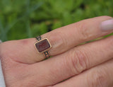 10ct gold Victorian carved carnelian intaglio ring