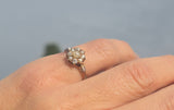 14k gold two-tone Edwardian two tone pearl and diamond antique filigree ring HOLD