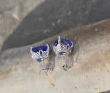 14k white gold tanzanite stud earrings