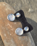 14k gold moonstone earrings dangle antique estate earrings