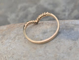 14k gold emerald and diamond band