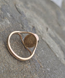 14k yellow gold bezel opal estate ring