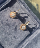 18ct gold diamond antique dangle earrings