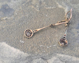 platinum & 18ct two tone diamond antique dangle earrings