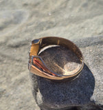 18ct gold two-tone Deco diamond horseshoe estate ring