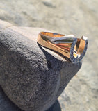 18ct gold two-tone Deco diamond horseshoe estate ring