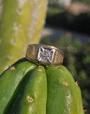 14k gold European cut diamond antique estate ring