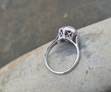 14k gold white gold c.1920's filigree diamond ring