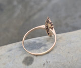 14k gold Victorian diamond & green doublet ring