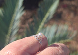 14k white gold c.1920's Deco filigree pearl ring