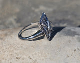 platinum filigree c.1920's Art Deco diamond estate ring