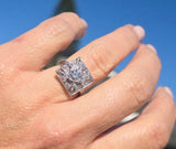 platinum filigree c.1920's Art Deco diamond estate ring