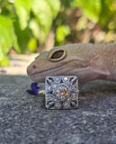 platinum filigree c.1920's Art Deco diamond estate ring