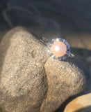 Platinum Deco pearl solitaire antique ring