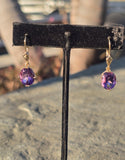 14k gold estate amethyst earrings