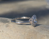 platinum c.1920's diamond halo antique engagement ring
